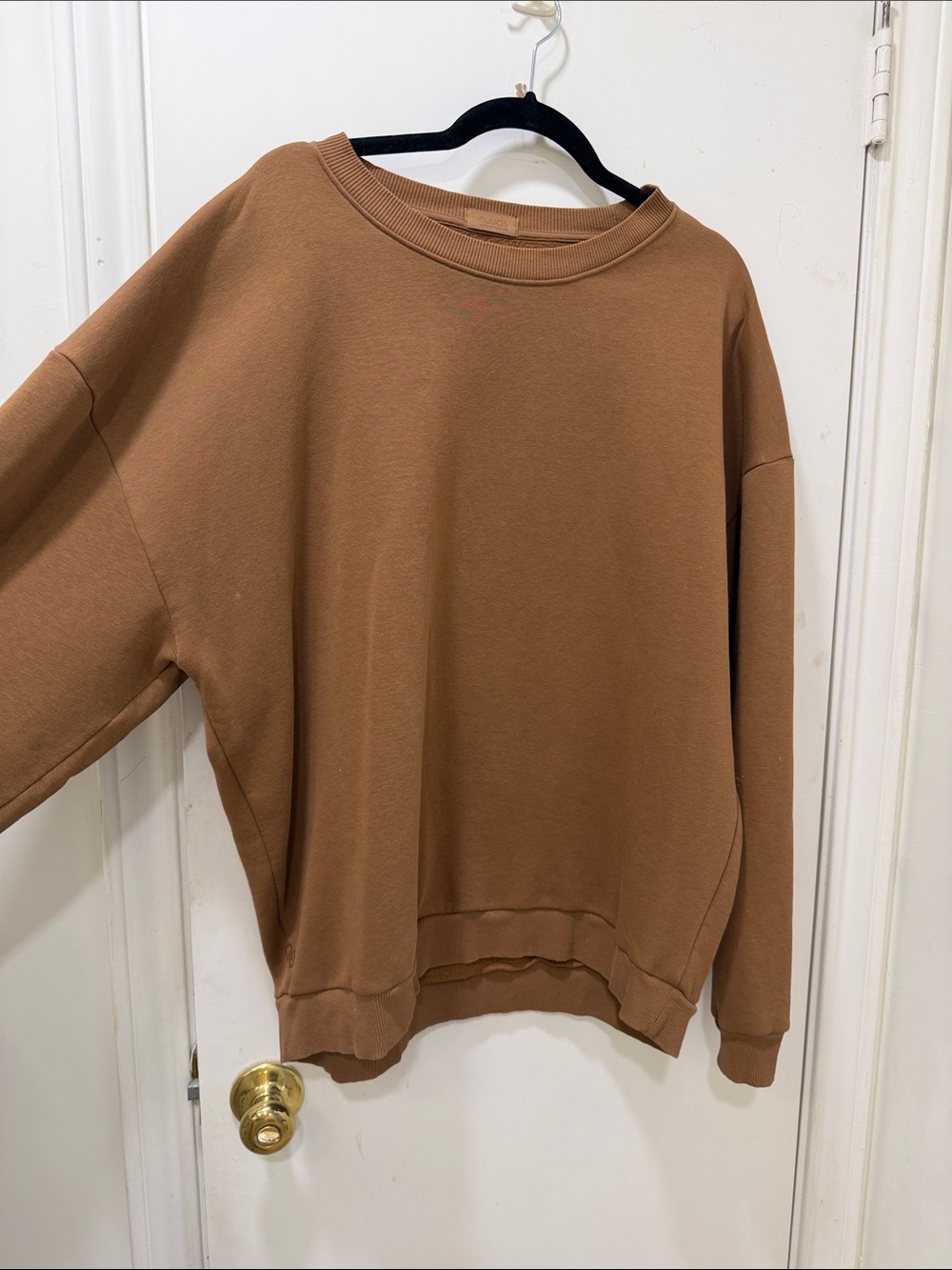nuuds Oversized Crewneck Sweatshirt in Warm Brown